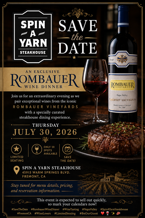 ROMBAUER WINE TASTER’S DINNER