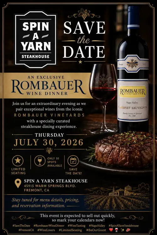 ROMBAUER WINE TASTER’S DINNER
